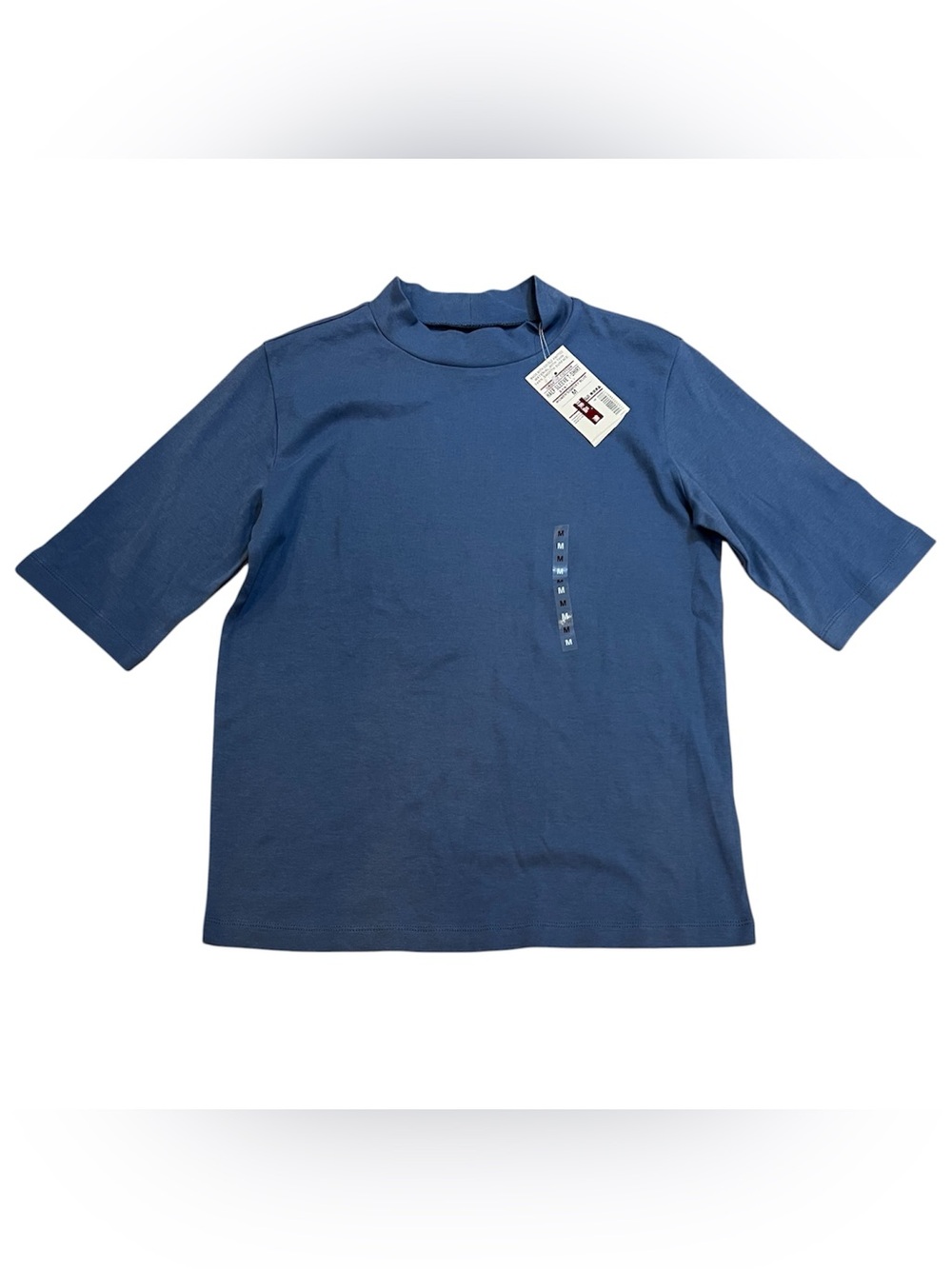 MUJI Smoky Blue Half Sleeve Tee Organic Cotton NWT Size M Minimalist Capsule